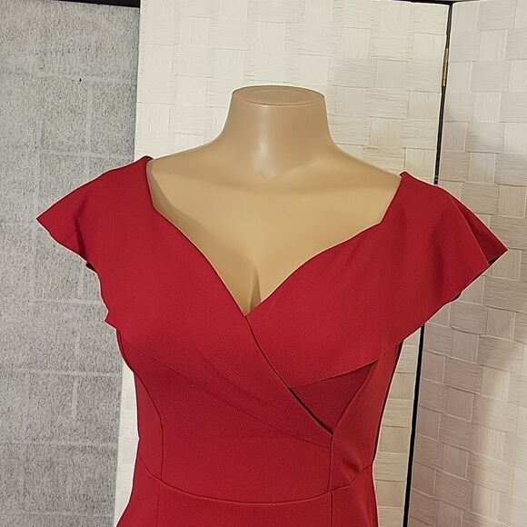 BRAND NEW ALEXA B NITES V-NECKLINE BODYCON SHEATH DRESS - Picture 4 of 15